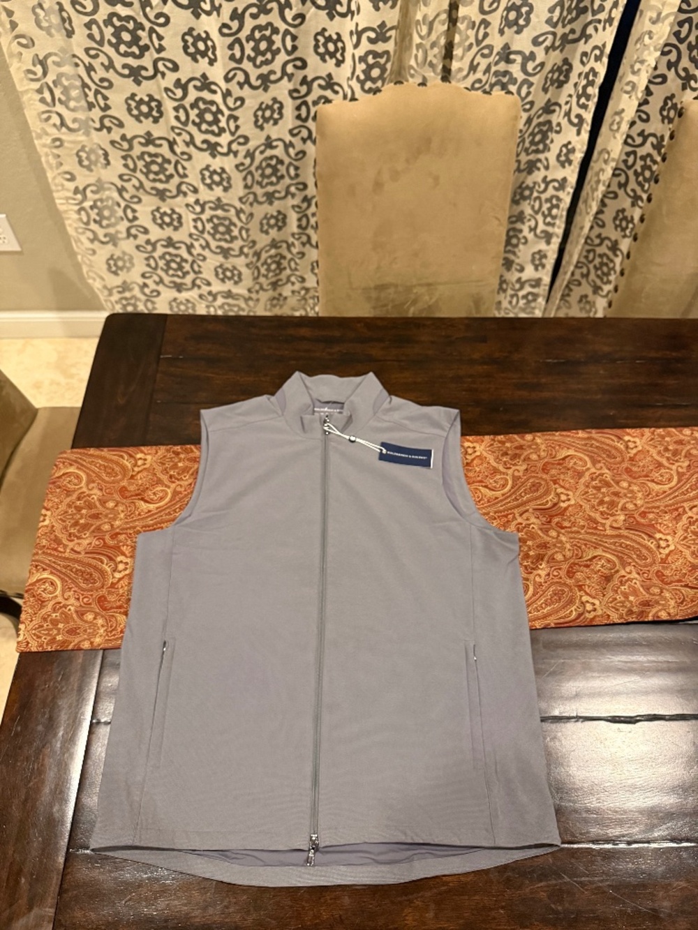 Holderness & Bourne Men's Large Charcoal The Faulkner Vest MSRP $350